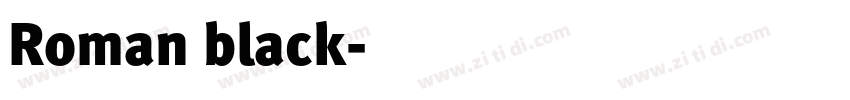 Roman black字体转换
